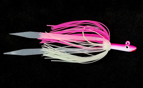 3 Tsunami Stlye Glass Minnow Silicone Skirt Teaser Lure Jig Bottom Fishing Glow