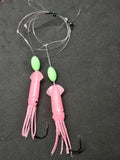 Fishing Lure B2 Squid Soft Body 3" in /8cm Hi-lo Octopus Glow Fluke Jig 10 Pack