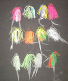 40 Silicone Fishing Skirt 4"in/10 cm Glow Tails Fishing Lure Teaser Micro Tackle