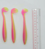 5 Fishing Tackle Shad Swimbait Paddle Tail 5 inch Ribbed Soft Plastic Bait