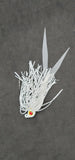 Fishing Teaser Flies Tackle Saltwater 3/8 6/0 Mustad Hook Silicone Skirt 4 Glow
