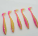 5 Fishing Tackle Shad Swimbait Paddle Tail 5 inch Ribbed Soft Plastic Bait