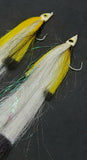 2 Fishing Teasers 5/0 Hooks Flies Fluke Flounder Striper Sea Bass Bait Rig Lure