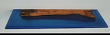 Epoxy Shelf with Hangers Sapphire Blue Pour With Wood Live Edge Wall Art Deco