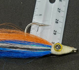 2 Fishing Teasers 5/0 Hooks Flies Fluke Flounder Striper Sea Bass Bait Rig Lure