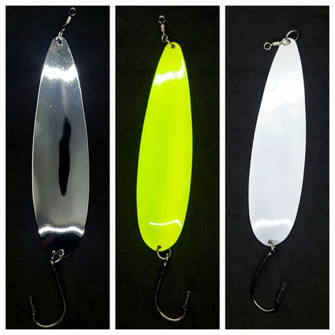 8" Fishing Flutter Spoon Lure 4 oz Jigging Casting Jigging