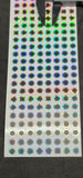 Holographic Silver Flat adhesive Fishineyes  10mm, Fly Tying Tackle 168 Pieces