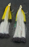 2 Fishing Teasers 5/0 Hooks Flies Fluke Flounder Striper Sea Bass Bait Rig Lure