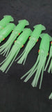 Fishing Squid Bulb Teaser Skirt 5" in / 13 cm Octopus Soft Glow Fluke Jig 10 Pc