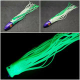 Hoochie Squid Fishing Tackle Glow 12in/30cm Trolling Terminal Tackle Tuna Marlin