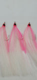 3 Fishing Teasers 5/0 Hooks Flies Fluke Flounder Striper Sea Bass Bait Rig Lure