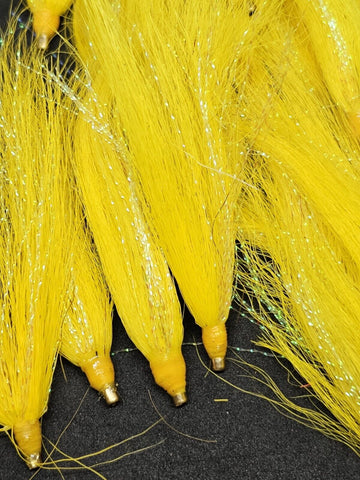 Fishing Bucktail Hair Teaser Slide Tube Fluke Bass Rig Jig 25 Pack Free Shipping