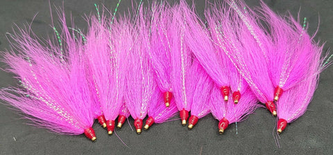 Fishing Bucktail Hair Teaser Slide Tube Fluke Bass Rig Jig 25 Pack