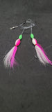 Hi-Lo Floating Bucktails 30 lb Fishing Rig 2 Hooks Bait  Teasers Fluke Sea Bass