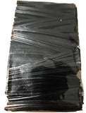 2" In Black Pre Cut 5 Cm Length Twist Bread Ties Wrapper Sealer Custom Made&Size