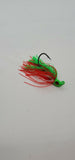 Fishing Teaser Flies Tackle Saltwater 3/8 6/0 Mustad Hook Silicone Skirt 4 Pack