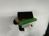 Epoxy Resin Wood Custom 2 Shelves an 1 Toilet Paper Holder Green Shelf Wall Art