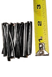 2" In Black Pre Cut 5 Cm Length Twist Bread Ties Wrapper Sealer Custom Made&Size