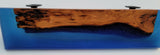 Epoxy Shelf with Hangers Sapphire Blue Pour With Wood Live Edge Wall Steam Punk