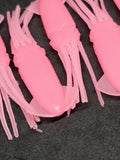 Fishing Lure B2 Squid Soft Body 3" in /8cm Hi-lo Octopus Glow Fluke Jig 10 Pack