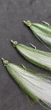 3 Fishing Teasers 2/0 Hooks Flies Fluke Flounder Striper Sea Bass Bait Rig Lure