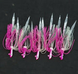 3 Tsunami Stlye Glass Minnow Silicone Skirt Teaser Lure Jig Bottom Fishing Glow