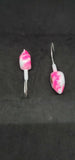 2 Big Eye Fishing Jig Flat Eye Pink Shine 2Free Skirts Bucktail Teaser MUSTAD