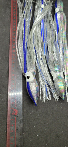 Squid Skirt 12in Fishing Lure 2 PACK Hoochies Bait Saltwater Soft Lure FREE SHIP