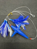 Tuna Lure Feather Daisy Chain with Bird - Purple Lure Plus Bag Trolling Wahoo