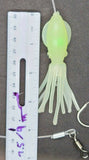 Deep Drop 3.5in Squid Bottom Fishing Rig Glow Tile Rose Snapper Cod Grouper Golden  Halibut