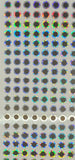 Holographic Silver Flat adhesive Fishineyes  10mm, Fly Tying Tackle 168 Pieces