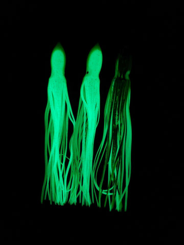 Hoochie Squid Fishing Tackle Glow 12in/30cm Trolling Terminal Tackle Tuna Marlin