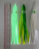 7.5" Fishing Squid 19 cm Hoochie Skirts 5 pack pick color add note at checkout