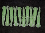 Fishing Lure B2 Squid Soft Body 3" in /8cm Hi-lo Octopus Glow Fluke Jig 10 Pack