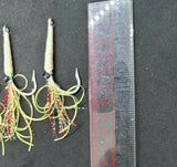 3 Fishing Squimp Teasers 5/0 Hook Flies Fluke Sea Bass Bait Rig Lure Squid Hi Lo