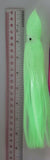 Hoochie Squid Fishing Tackle Green 9in/23cm Trolling Terminal Tackle Tuna Marlin