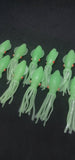 Fishing Lure B2 Stlye Squid Body 4" in /10 cm Octopus Soft Glow Fluke Jig 10 Pc