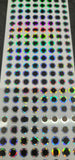 Holographic Silver Flat adhesive Fishineyes  10mm, Fly Tying Tackle 168 Pieces