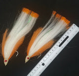 2 Fishing Teasers 5/0 Hooks Flies Fluke Flounder Striper Sea Bass Bait Rig Lure