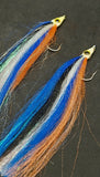 2 Fishing Teasers 5/0 Hooks Flies Fluke Flounder Striper Sea Bass Bait Rig Lure