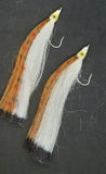 2 Fishing Teasers 5/0 Hooks Flies Fluke Flounder Striper Sea Bass Bait Rig Lure