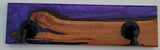 Epoxy Shelf w/ Hangers Sapphire Purple Pour With Wood Live Edge Wall Steam Punk