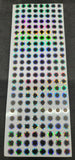 Holographic Silver Flat adhesive Fishineyes  10mm, Fly Tying Tackle 168 Pieces