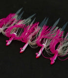 3 Tsunami Stlye Glass Minnow Silicone Skirt Teaser Lure Jig Bottom Fishing Glow