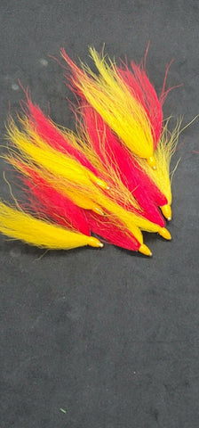 Fishing Bucktail Hair Teaser Slide Tube Fluke Bass Rig Jig 25 Pack