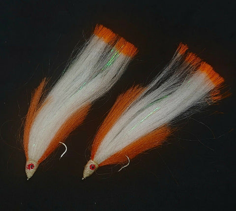 2 Fishing Teasers 5/0 Hooks Flies Fluke Flounder Striper Sea Bass Bait Rig Lure