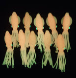 Fishing Lure B2 Stlye Squid Body 4" in /10 cm Octopus Soft Glow Fluke Jig 10 Pc