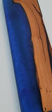 Epoxy Shelf with Hangers Sapphire Blue Pour With Wood Live Edge Wall Steam Punk